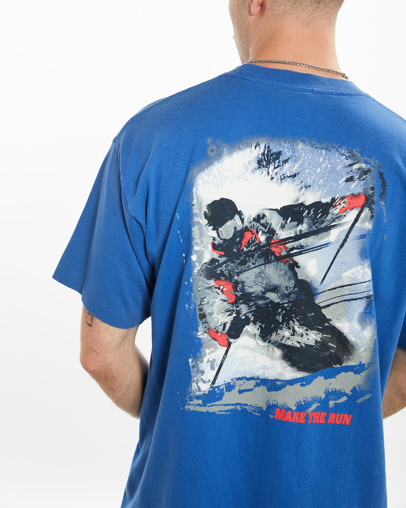 Vintage 90s Marlboro 'Make The Run' Tee <br>XL , The Real Deal , newtown, sydney, australia, thrift store, opshop, preloved, secondhand, sustainable, retro, antique, 70s, 80s, 90s, 2000s, 00s, fashion, clothing, streetwear, trendy, garment, style, boutique, store, shop, archive, sale, cheap, best, top