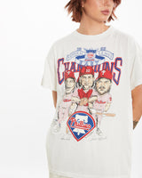 Vintage 1993 MLB Philadelphia Phillies Tee <br>M , The Real Deal , newtown, sydney, australia, thrift store, opshop, preloved, secondhand, sustainable, retro, antique, 70s, 80s, 90s, 2000s, 00s, fashion, clothing, streetwear, trendy, garment, style, boutique, store, shop, archive, sale, cheap, best, top