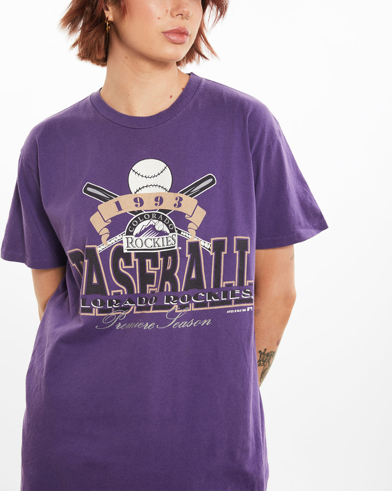 Vintage 1993 MLB Colorado Rockies Tee <br>M , The Real Deal , newtown, sydney, australia, thrift store, opshop, preloved, secondhand, sustainable, retro, antique, 70s, 80s, 90s, 2000s, 00s, fashion, clothing, streetwear, trendy, garment, style, boutique, store, shop, archive, sale, cheap, best, top
