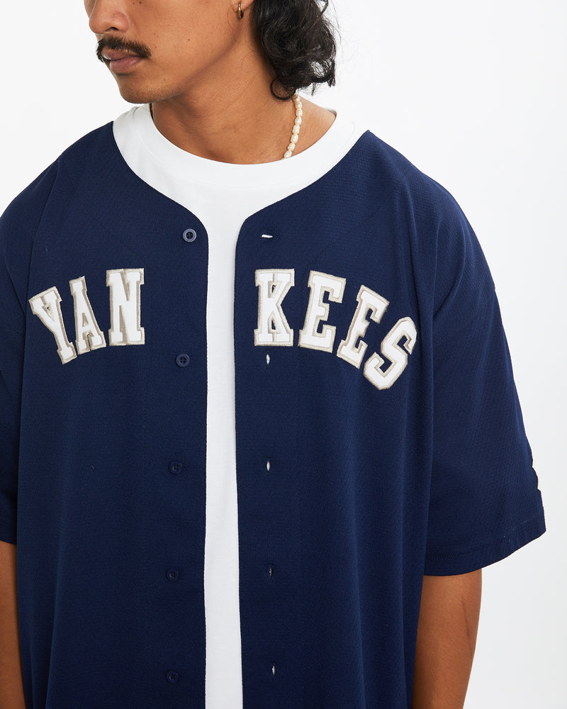 Vintage 90s MLB New York Yankees Jersey <br>L , The Real Deal , newtown, sydney, australia, thrift store, opshop, preloved, secondhand, sustainable, retro, antique, 70s, 80s, 90s, 2000s, 00s, fashion, clothing, streetwear, trendy, garment, style, boutique, store, shop, archive, sale, cheap, best, top