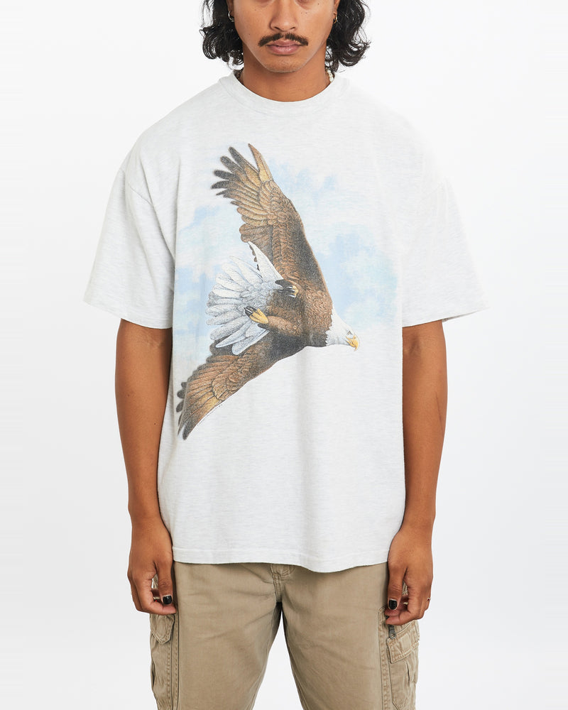 Vintage 90s Eagle Wildlife Tee <br>L , The Real Deal , newtown, sydney, australia, thrift store, opshop, preloved, secondhand, sustainable, retro, antique, 70s, 80s, 90s, 2000s, 00s, fashion, clothing, streetwear, trendy, garment, style, boutique, store, shop, archive, sale, cheap, best, top