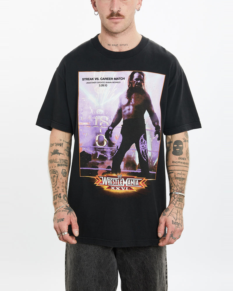 Vintage WWE Wrestlemania Undertaker Wrestling Tee <br>L , The Real Deal , newtown, sydney, australia, thrift store, opshop, preloved, secondhand, sustainable, retro, antique, 70s, 80s, 90s, 2000s, 00s, fashion, clothing, streetwear, trendy, garment, style, boutique, store, shop, archive, sale, cheap, best, top