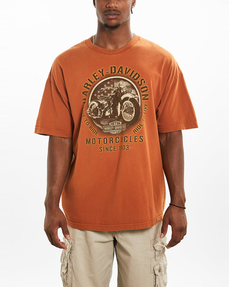 Vintage Harley Davidson Tee <br>XL , The Real Deal , newtown, sydney, australia, thrift store, opshop, preloved, secondhand, sustainable, retro, antique, 70s, 80s, 90s, 2000s, 00s, fashion, clothing, streetwear, trendy, garment, style, boutique, store, shop, archive, sale, cheap, best, top