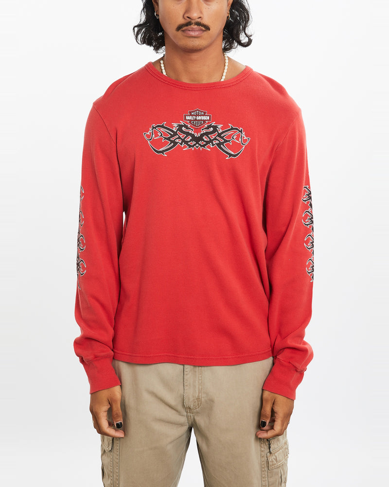 Vintage Harley Davidson Long Sleeve Tee <br>L , The Real Deal , newtown, sydney, australia, thrift store, opshop, preloved, secondhand, sustainable, retro, antique, 70s, 80s, 90s, 2000s, 00s, fashion, clothing, streetwear, trendy, garment, style, boutique, store, shop, archive, sale, cheap, best, top