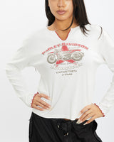 Vintage Harley Davidson Long Sleeve Tee <br>S , The Real Deal , newtown, sydney, australia, thrift store, opshop, preloved, secondhand, sustainable, retro, antique, 70s, 80s, 90s, 2000s, 00s, fashion, clothing, streetwear, trendy, garment, style, boutique, store, shop, archive, sale, cheap, best, top