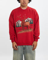 Vintage 90s Elk Wildlife Sweatshirt <br>L , The Real Deal , newtown, sydney, australia, thrift store, opshop, preloved, secondhand, sustainable, retro, antique, 70s, 80s, 90s, 2000s, 00s, fashion, clothing, streetwear, trendy, garment, style, boutique, store, shop, archive, sale, cheap, best, top