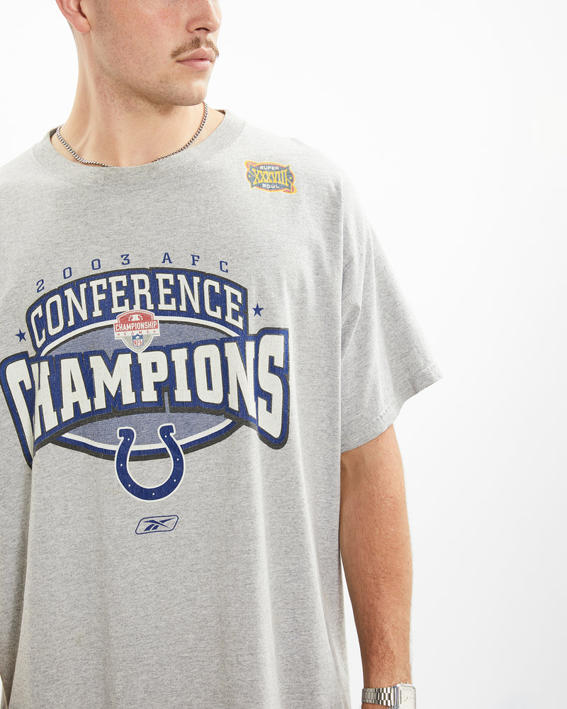 Vintage NFL Indianapolis Colts Tee <br>XL , The Real Deal , newtown, sydney, australia, thrift store, opshop, preloved, secondhand, sustainable, retro, antique, 70s, 80s, 90s, 2000s, 00s, fashion, clothing, streetwear, trendy, garment, style, boutique, store, shop, archive, sale, cheap, best, top