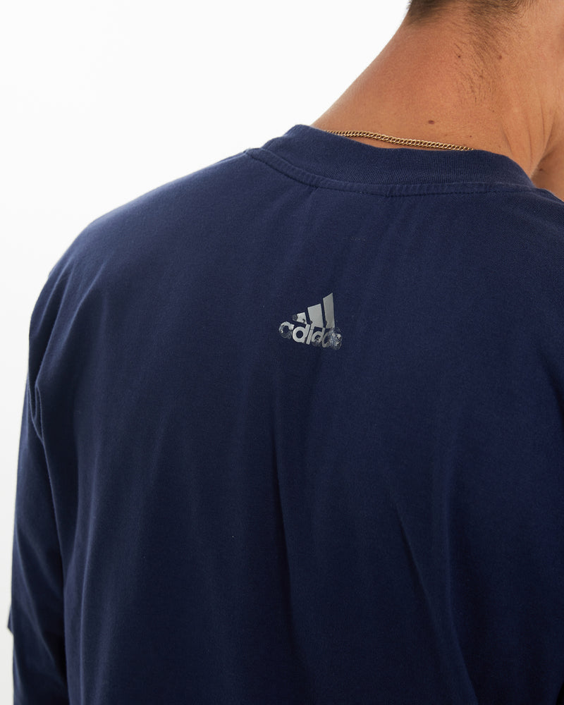 Vintage 90s Adidas Tee <br>L , The Real Deal , newtown, sydney, australia, thrift store, opshop, preloved, secondhand, sustainable, retro, antique, 70s, 80s, 90s, 2000s, 00s, fashion, clothing, streetwear, trendy, garment, style, boutique, store, shop, archive, sale, cheap, best, top