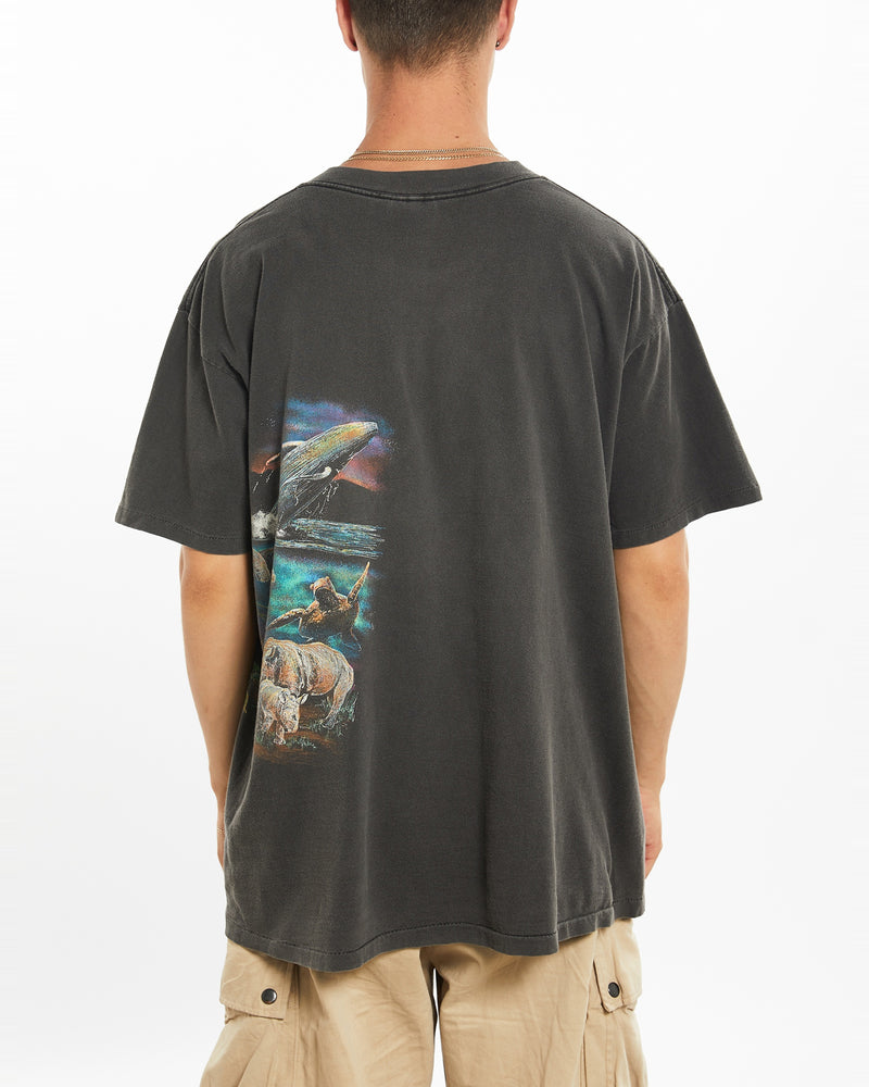 Vintage 90s Wildlife Tee <br>L , The Real Deal , newtown, sydney, australia, thrift store, opshop, preloved, secondhand, sustainable, retro, antique, 70s, 80s, 90s, 2000s, 00s, fashion, clothing, streetwear, trendy, garment, style, boutique, store, shop, archive, sale, cheap, best, top