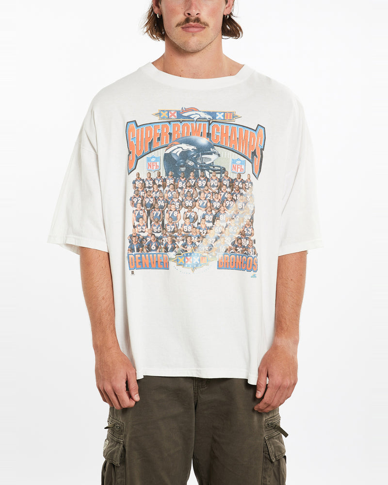 Vintage NFL Denver Broncos Super Bowl Tee <br>XXL , The Real Deal , newtown, sydney, australia, thrift store, opshop, preloved, secondhand, sustainable, retro, antique, 70s, 80s, 90s, 2000s, 00s, fashion, clothing, streetwear, trendy, garment, style, boutique, store, shop, archive, sale, cheap, best, top