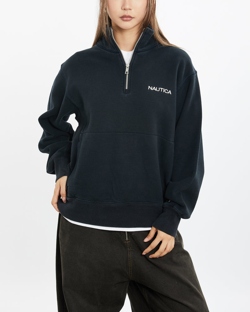 Vintage Nautica Quarter Zip Sweatshirt <br>S , The Real Deal , newtown, sydney, australia, thrift store, opshop, preloved, secondhand, sustainable, retro, antique, 70s, 80s, 90s, 2000s, 00s, fashion, clothing, streetwear, trendy, garment, style, boutique, store, shop, archive, sale, cheap, best, top