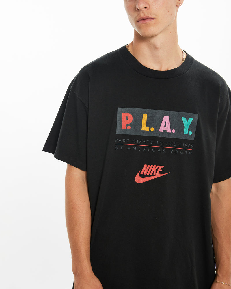 Vintage 90s Nike P.L.A.Y. Tee <br>L , The Real Deal , newtown, sydney, australia, thrift store, opshop, preloved, secondhand, sustainable, retro, antique, 70s, 80s, 90s, 2000s, 00s, fashion, clothing, streetwear, trendy, garment, style, boutique, store, shop, archive, sale, cheap, best, top