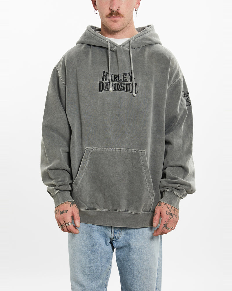 Vintage Harley Davidson Hooded Sweatshirt <br>L , The Real Deal , newtown, sydney, australia, thrift store, opshop, preloved, secondhand, sustainable, retro, antique, 70s, 80s, 90s, 2000s, 00s, fashion, clothing, streetwear, trendy, garment, style, boutique, store, shop, archive, sale, cheap, best, top