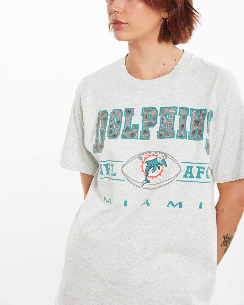 Vintage 90s NFL Miami Dolphins Tee <br>L , The Real Deal , newtown, sydney, australia, thrift store, opshop, preloved, secondhand, sustainable, retro, antique, 70s, 80s, 90s, 2000s, 00s, fashion, clothing, streetwear, trendy, garment, style, boutique, store, shop, archive, sale, cheap, best, top