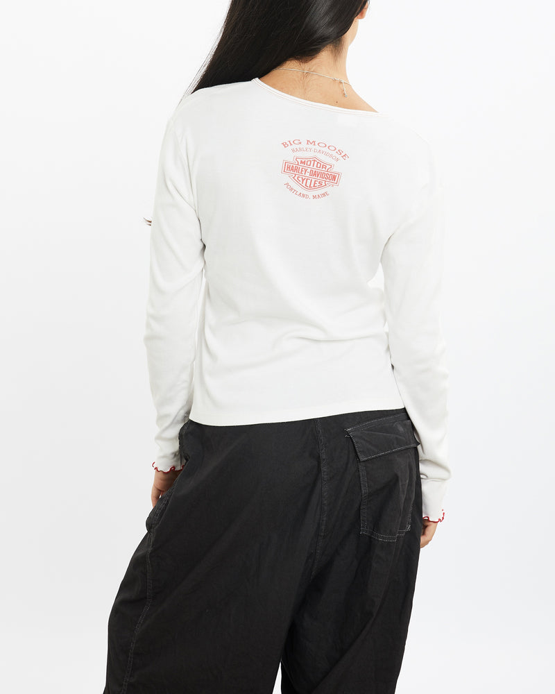 Vintage Harley Davidson Long Sleeve Tee <br>S , The Real Deal , newtown, sydney, australia, thrift store, opshop, preloved, secondhand, sustainable, retro, antique, 70s, 80s, 90s, 2000s, 00s, fashion, clothing, streetwear, trendy, garment, style, boutique, store, shop, archive, sale, cheap, best, top