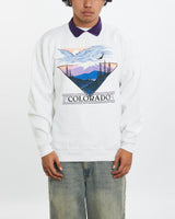 Vintage 90s Colorado Wildlife Collared Sweatshirt <br>L , The Real Deal , newtown, sydney, australia, thrift store, opshop, preloved, secondhand, sustainable, retro, antique, 70s, 80s, 90s, 2000s, 00s, fashion, clothing, streetwear, trendy, garment, style, boutique, store, shop, archive, sale, cheap, best, top