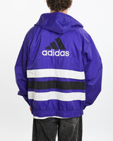 Vintage 90s Adidas Northwestern Wildcats Windbreaker Jacket <br>L , The Real Deal , newtown, sydney, australia, thrift store, opshop, preloved, secondhand, sustainable, retro, antique, 70s, 80s, 90s, 2000s, 00s, fashion, clothing, streetwear, trendy, garment, style, boutique, store, shop, archive, sale, cheap, best, top