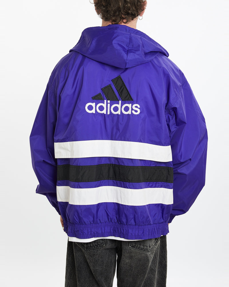 Vintage 90s Adidas Northwestern Wildcats Windbreaker Jacket <br>L , The Real Deal , newtown, sydney, australia, thrift store, opshop, preloved, secondhand, sustainable, retro, antique, 70s, 80s, 90s, 2000s, 00s, fashion, clothing, streetwear, trendy, garment, style, boutique, store, shop, archive, sale, cheap, best, top