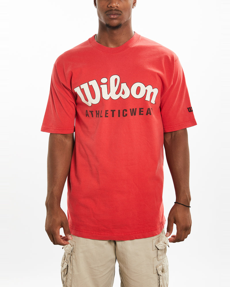 Vintage 90s Wilson 'Athletic Wear' Tee <br>XL , The Real Deal , newtown, sydney, australia, thrift store, opshop, preloved, secondhand, sustainable, retro, antique, 70s, 80s, 90s, 2000s, 00s, fashion, clothing, streetwear, trendy, garment, style, boutique, store, shop, archive, sale, cheap, best, top