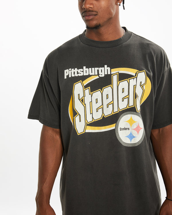 Vintage 90s NFL Pittsburgh Steelers Tee <br>XL , The Real Deal , newtown, sydney, australia, thrift store, opshop, preloved, secondhand, sustainable, retro, antique, 70s, 80s, 90s, 2000s, 00s, fashion, clothing, streetwear, trendy, garment, style, boutique, store, shop, archive, sale, cheap, best, top