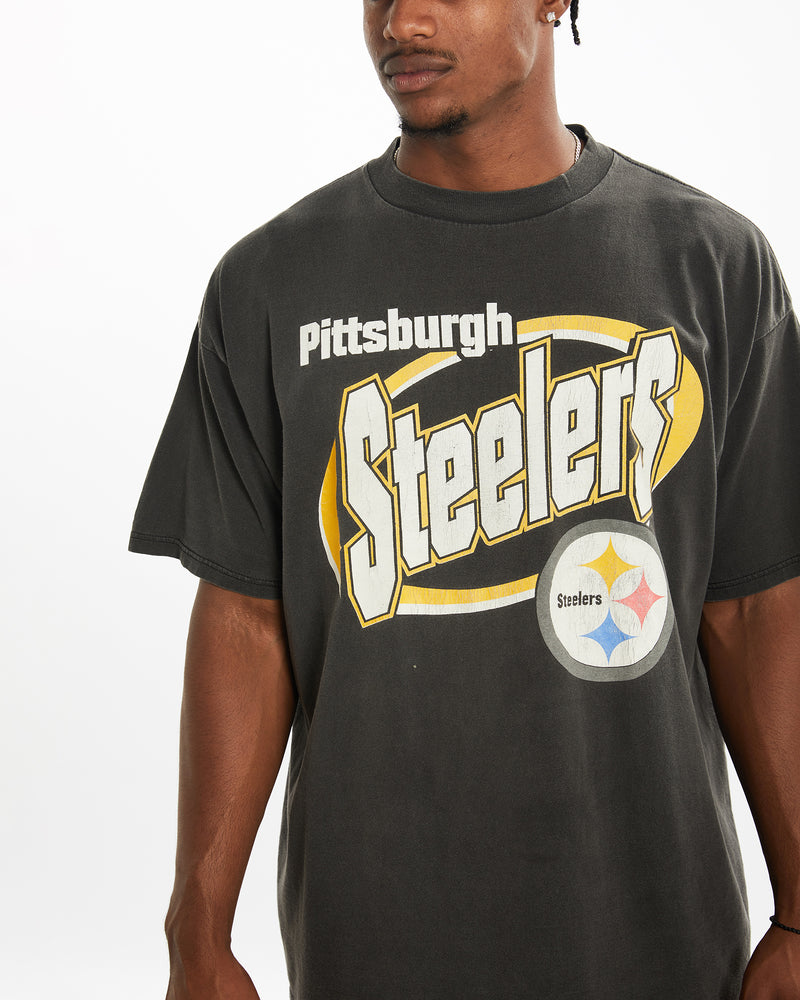 Vintage 90s NFL Pittsburgh Steelers Tee <br>XL , The Real Deal , newtown, sydney, australia, thrift store, opshop, preloved, secondhand, sustainable, retro, antique, 70s, 80s, 90s, 2000s, 00s, fashion, clothing, streetwear, trendy, garment, style, boutique, store, shop, archive, sale, cheap, best, top