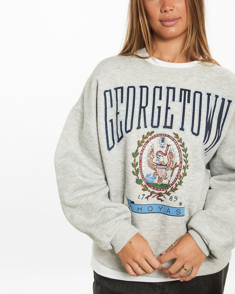 Vintage 90s NCAA University of Georgetown Hoyas Sweatshirt <br>M , The Real Deal , newtown, sydney, australia, thrift store, opshop, preloved, secondhand, sustainable, retro, antique, 70s, 80s, 90s, 2000s, 00s, fashion, clothing, streetwear, trendy, garment, style, boutique, store, shop, archive, sale, cheap, best, top