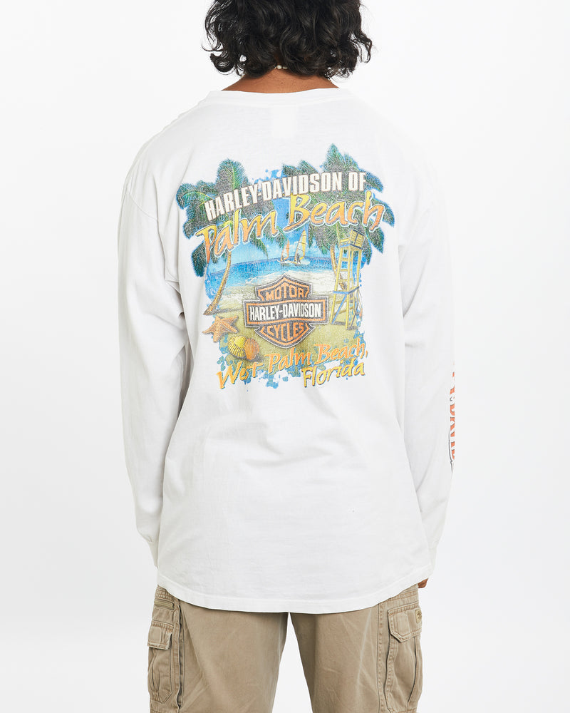 Vintage Harley Davidson Long Sleeve Tee <br>XL , The Real Deal , newtown, sydney, australia, thrift store, opshop, preloved, secondhand, sustainable, retro, antique, 70s, 80s, 90s, 2000s, 00s, fashion, clothing, streetwear, trendy, garment, style, boutique, store, shop, archive, sale, cheap, best, top