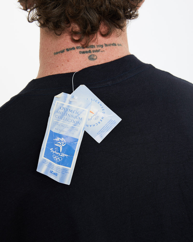 Vintage Sydney Olympics Deadstock Tee <br>L , The Real Deal , newtown, sydney, australia, thrift store, opshop, preloved, secondhand, sustainable, retro, antique, 70s, 80s, 90s, 2000s, 00s, fashion, clothing, streetwear, trendy, garment, style, boutique, store, shop, archive, sale, cheap, best, top