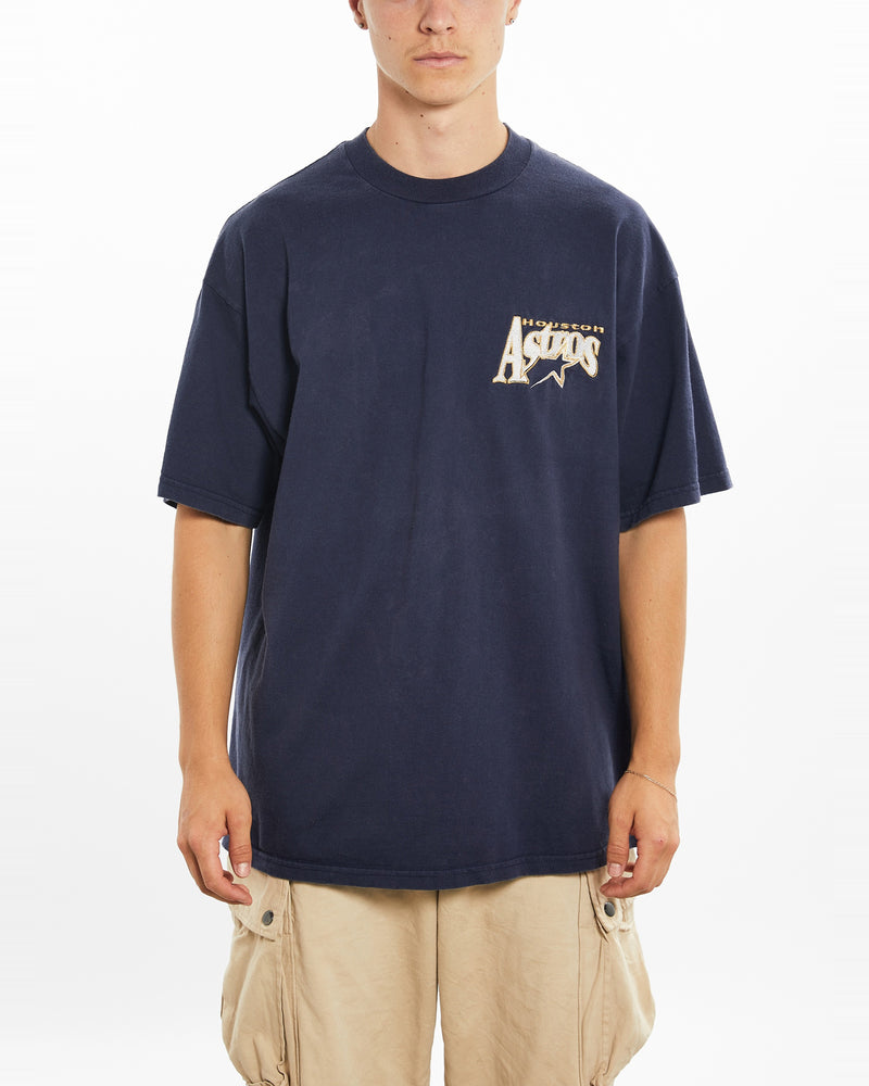 Vintage 90s MLB Houston Astros Tee <br>L , The Real Deal , newtown, sydney, australia, thrift store, opshop, preloved, secondhand, sustainable, retro, antique, 70s, 80s, 90s, 2000s, 00s, fashion, clothing, streetwear, trendy, garment, style, boutique, store, shop, archive, sale, cheap, best, top