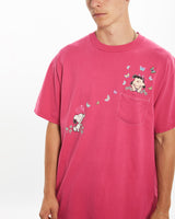 Vintage 90s Snoopy Tee <br>L , The Real Deal , newtown, sydney, australia, thrift store, opshop, preloved, secondhand, sustainable, retro, antique, 70s, 80s, 90s, 2000s, 00s, fashion, clothing, streetwear, trendy, garment, style, boutique, store, shop, archive, sale, cheap, best, top