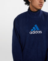 90s Adidas Fleece Mock Neck Sweatshirt <br>L