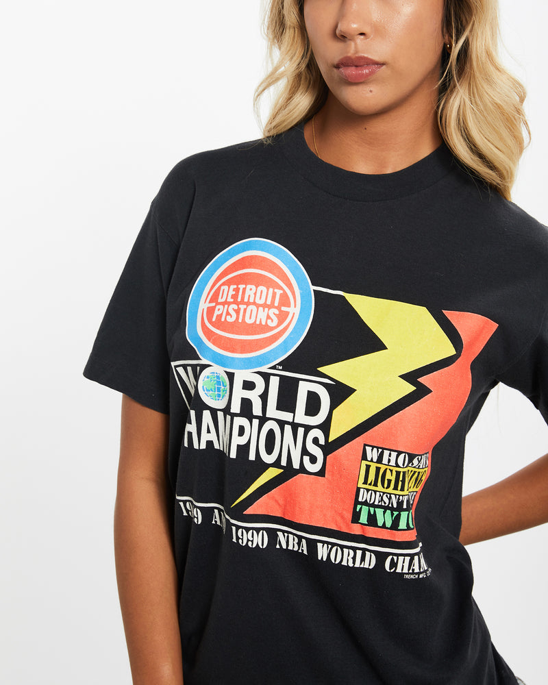 Vintage 1990 NBA Detroit Pistons Tee <br>XS , The Real Deal , newtown, sydney, australia, thrift store, opshop, preloved, secondhand, sustainable, retro, antique, 70s, 80s, 90s, 2000s, 00s, fashion, clothing, streetwear, trendy, garment, style, boutique, store, shop, archive, sale, cheap, best, top