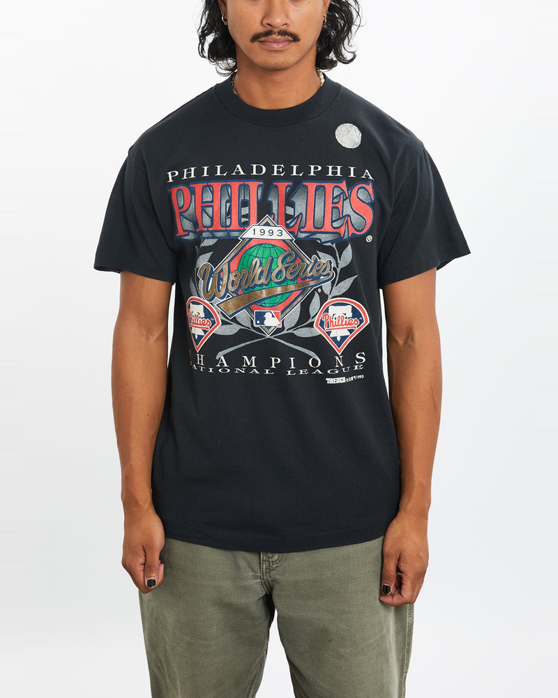 Vintage 1993 MLB Philadelphia Phillies Tee <br>M , The Real Deal , newtown, sydney, australia, thrift store, opshop, preloved, secondhand, sustainable, retro, antique, 70s, 80s, 90s, 2000s, 00s, fashion, clothing, streetwear, trendy, garment, style, boutique, store, shop, archive, sale, cheap, best, top