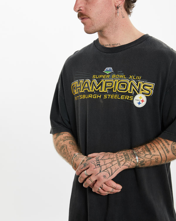 Vintage NFL Pittsburgh Steelers Tee <br>L , The Real Deal , newtown, sydney, australia, thrift store, opshop, preloved, secondhand, sustainable, retro, antique, 70s, 80s, 90s, 2000s, 00s, fashion, clothing, streetwear, trendy, garment, style, boutique, store, shop, archive, sale, cheap, best, top