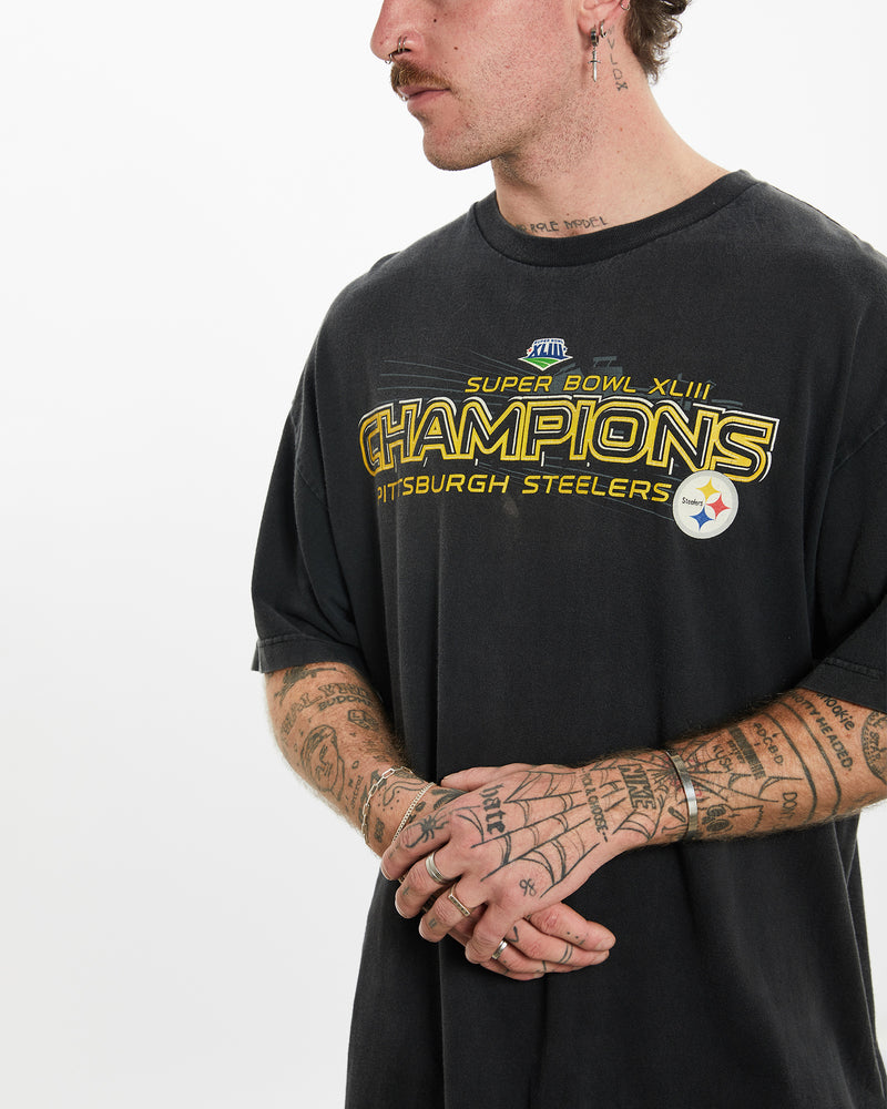 Vintage NFL Pittsburgh Steelers Tee <br>L , The Real Deal , newtown, sydney, australia, thrift store, opshop, preloved, secondhand, sustainable, retro, antique, 70s, 80s, 90s, 2000s, 00s, fashion, clothing, streetwear, trendy, garment, style, boutique, store, shop, archive, sale, cheap, best, top