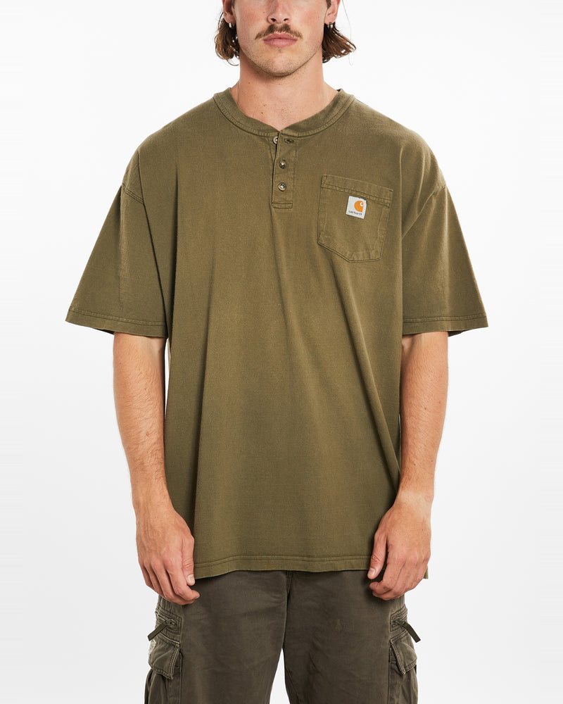 Vintage Carhartt Pocket Henley Tee <br>XXL , The Real Deal , newtown, sydney, australia, thrift store, opshop, preloved, secondhand, sustainable, retro, antique, 70s, 80s, 90s, 2000s, 00s, fashion, clothing, streetwear, trendy, garment, style, boutique, store, shop, archive, sale, cheap, best, top