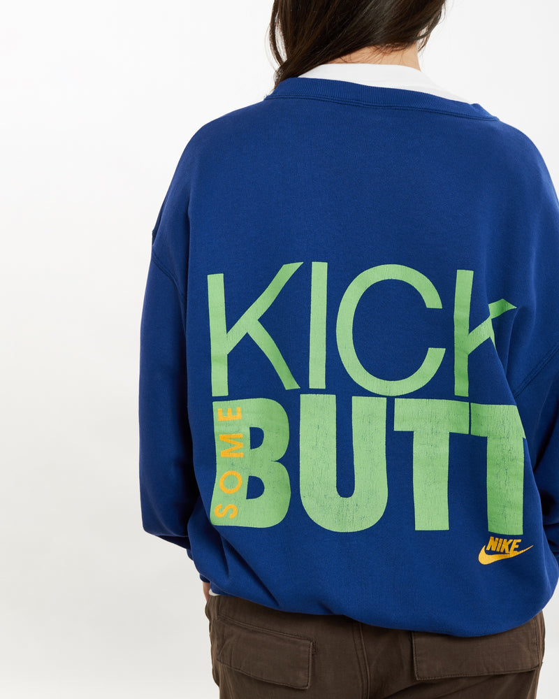 90s Nike 'Kick Some Butt' Sweatshirt <br>S