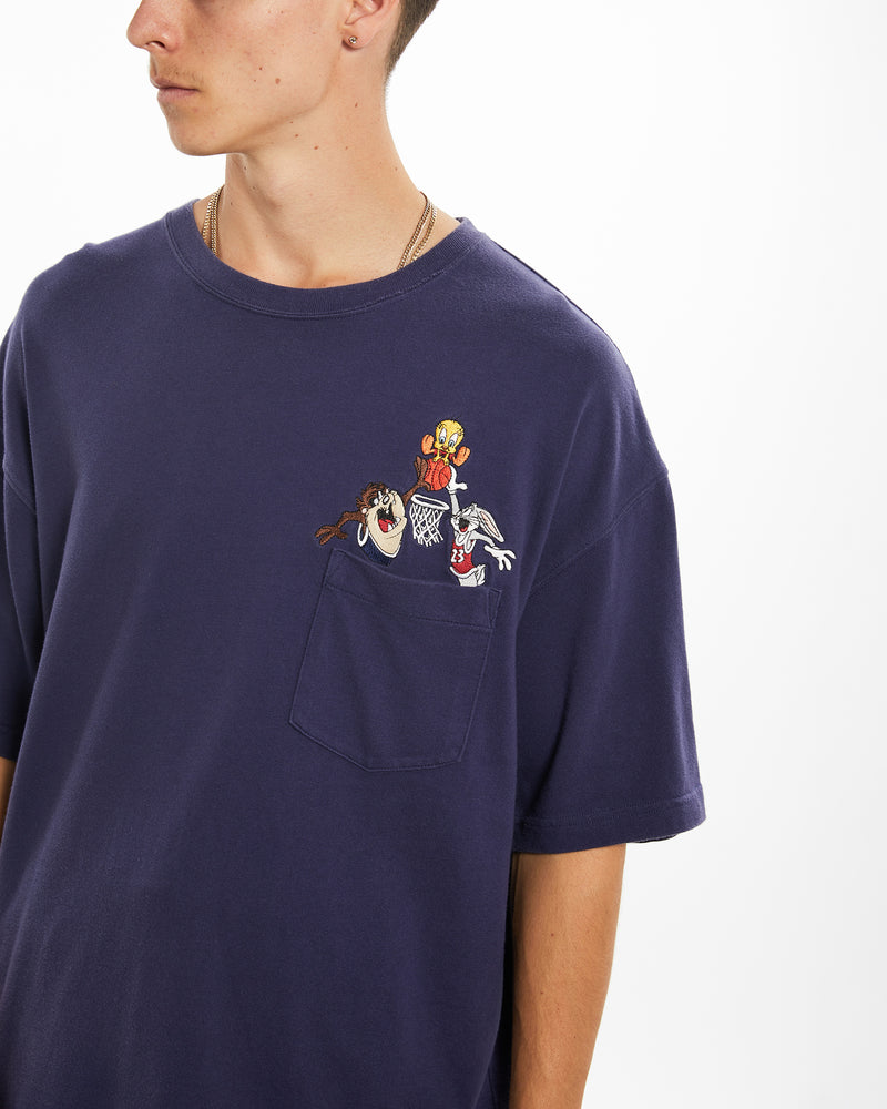 Vintage 1996 Looney Tunes Pocket Tee <br>L , The Real Deal , newtown, sydney, australia, thrift store, opshop, preloved, secondhand, sustainable, retro, antique, 70s, 80s, 90s, 2000s, 00s, fashion, clothing, streetwear, trendy, garment, style, boutique, store, shop, archive, sale, cheap, best, top
