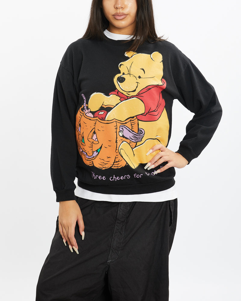 Vintage Disney Winnie The Pooh Halloween Sweatshirt <br>S , The Real Deal , newtown, sydney, australia, thrift store, opshop, preloved, secondhand, sustainable, retro, antique, 70s, 80s, 90s, 2000s, 00s, fashion, clothing, streetwear, trendy, garment, style, boutique, store, shop, archive, sale, cheap, best, top