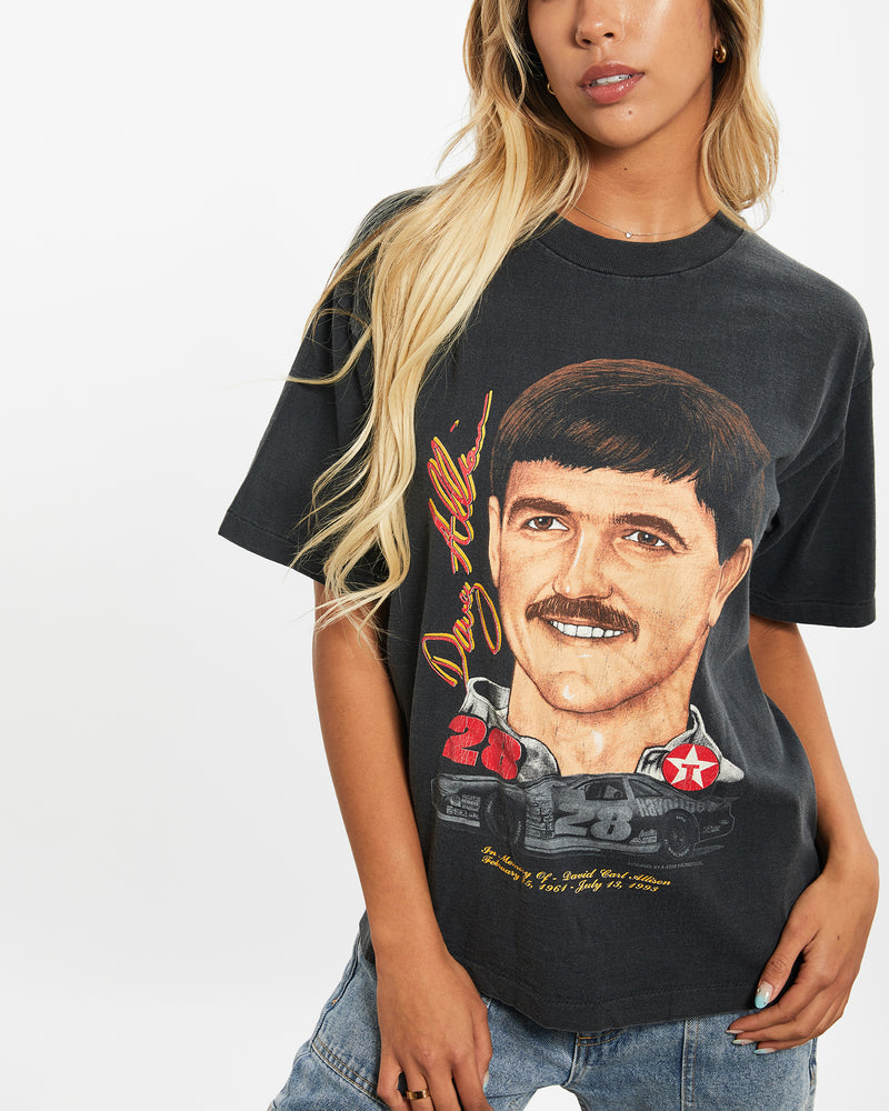 Vintage 1993 David Carl Allison NASCAR Racing Tee <br>XS , The Real Deal , newtown, sydney, australia, thrift store, opshop, preloved, secondhand, sustainable, retro, antique, 70s, 80s, 90s, 2000s, 00s, fashion, clothing, streetwear, trendy, garment, style, boutique, store, shop, archive, sale, cheap, best, top