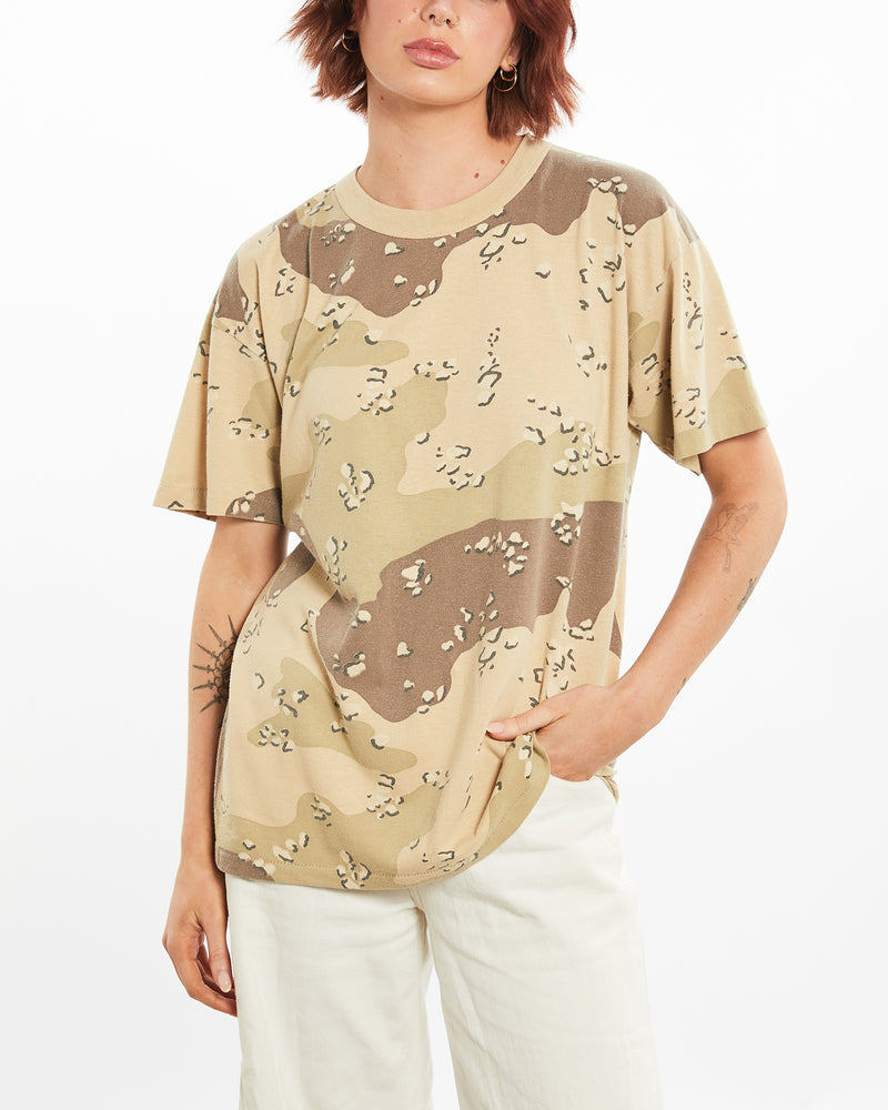Vintage Desert Camo Tee <br>M , The Real Deal , newtown, sydney, australia, thrift store, opshop, preloved, secondhand, sustainable, retro, antique, 70s, 80s, 90s, 2000s, 00s, fashion, clothing, streetwear, trendy, garment, style, boutique, store, shop, archive, sale, cheap, best, top