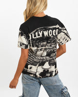 Vintage 90s Hollywood California All Over Print Tee <br>XS , The Real Deal , newtown, sydney, australia, thrift store, opshop, preloved, secondhand, sustainable, retro, antique, 70s, 80s, 90s, 2000s, 00s, fashion, clothing, streetwear, trendy, garment, style, boutique, store, shop, archive, sale, cheap, best, top