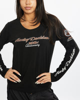 Vintage Harley Davidson Long Sleeve Tee <br>S , The Real Deal , newtown, sydney, australia, thrift store, opshop, preloved, secondhand, sustainable, retro, antique, 70s, 80s, 90s, 2000s, 00s, fashion, clothing, streetwear, trendy, garment, style, boutique, store, shop, archive, sale, cheap, best, top