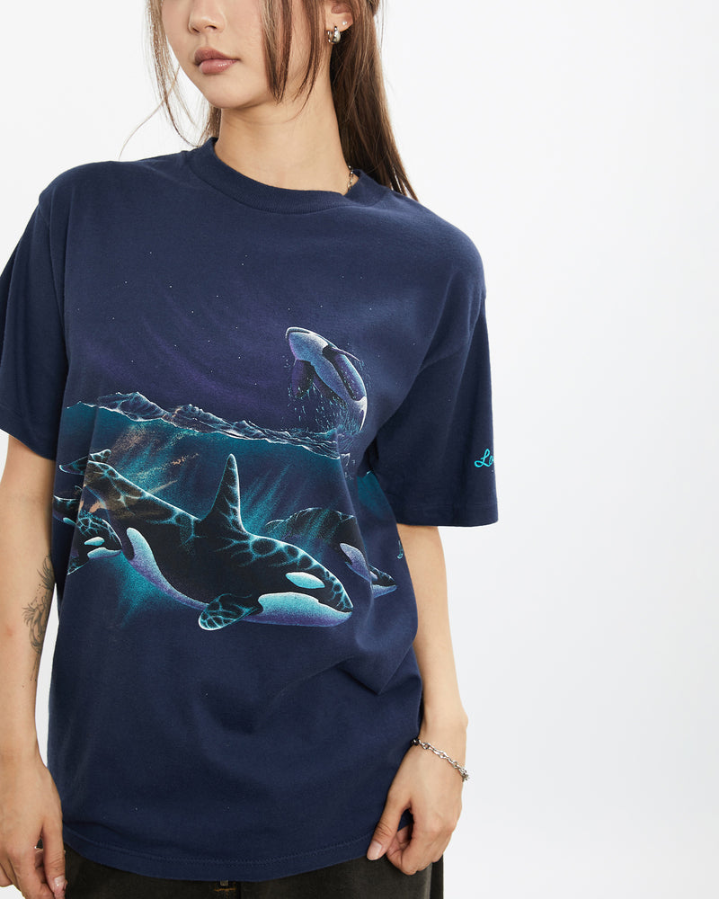 Vintage 90s Long Beach Island Orca Wildlife Tee <br>S , The Real Deal , newtown, sydney, australia, thrift store, opshop, preloved, secondhand, sustainable, retro, antique, 70s, 80s, 90s, 2000s, 00s, fashion, clothing, streetwear, trendy, garment, style, boutique, store, shop, archive, sale, cheap, best, top
