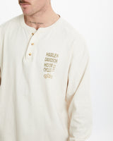Vintage 1998 Harley Davidson Henley Long Sleeve Tee <br>L , The Real Deal , newtown, sydney, australia, thrift store, opshop, preloved, secondhand, sustainable, retro, antique, 70s, 80s, 90s, 2000s, 00s, fashion, clothing, streetwear, trendy, garment, style, boutique, store, shop, archive, sale, cheap, best, top