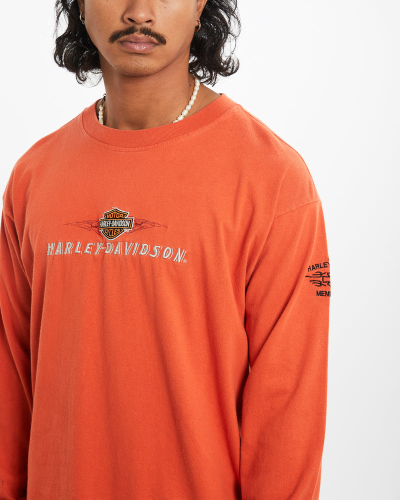 Vintage Harley Davidson Long Sleeve Tee <br>L , The Real Deal , newtown, sydney, australia, thrift store, opshop, preloved, secondhand, sustainable, retro, antique, 70s, 80s, 90s, 2000s, 00s, fashion, clothing, streetwear, trendy, garment, style, boutique, store, shop, archive, sale, cheap, best, top