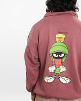 Vintage Looney Tunes Marvin the Martian Quarter Zip Sweatshirt <br>L , The Real Deal , newtown, sydney, australia, thrift store, opshop, preloved, secondhand, sustainable, retro, antique, 70s, 80s, 90s, 2000s, 00s, fashion, clothing, streetwear, trendy, garment, style, boutique, store, shop, archive, sale, cheap, best, top