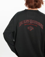 Vintage Harley Davidson Long Sleeve Henley Tee <br>M , The Real Deal , newtown, sydney, australia, thrift store, opshop, preloved, secondhand, sustainable, retro, antique, 70s, 80s, 90s, 2000s, 00s, fashion, clothing, streetwear, trendy, garment, style, boutique, store, shop, archive, sale, cheap, best, top