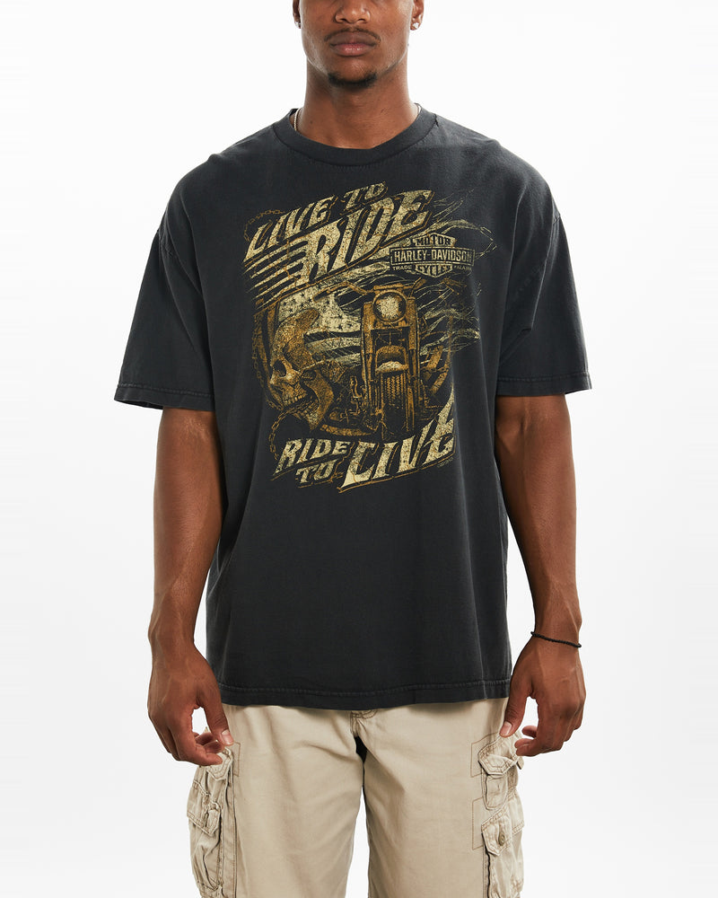 Vintage Harley Davidson Tee <br>XL , The Real Deal , newtown, sydney, australia, thrift store, opshop, preloved, secondhand, sustainable, retro, antique, 70s, 80s, 90s, 2000s, 00s, fashion, clothing, streetwear, trendy, garment, style, boutique, store, shop, archive, sale, cheap, best, top