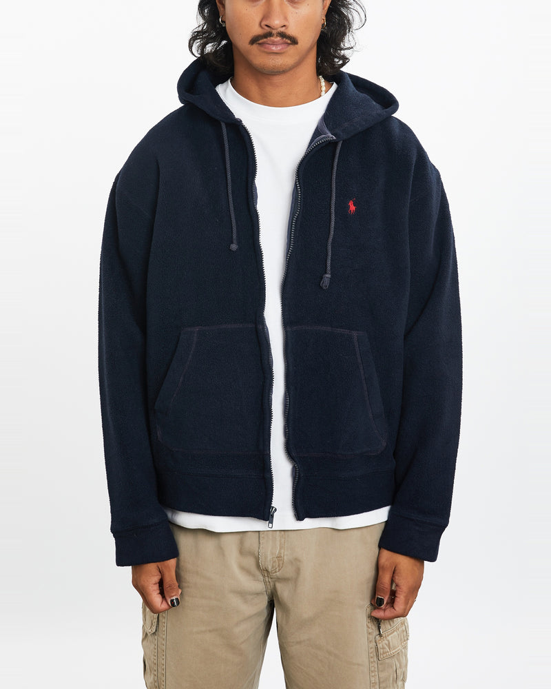 Vintage 90s Polo Ralph Lauren Hooded Fleece Sweatshirt <br>M , The Real Deal , newtown, sydney, australia, thrift store, opshop, preloved, secondhand, sustainable, retro, antique, 70s, 80s, 90s, 2000s, 00s, fashion, clothing, streetwear, trendy, garment, style, boutique, store, shop, archive, sale, cheap, best, top